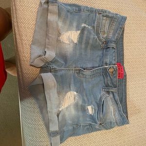 ripped jean shorts